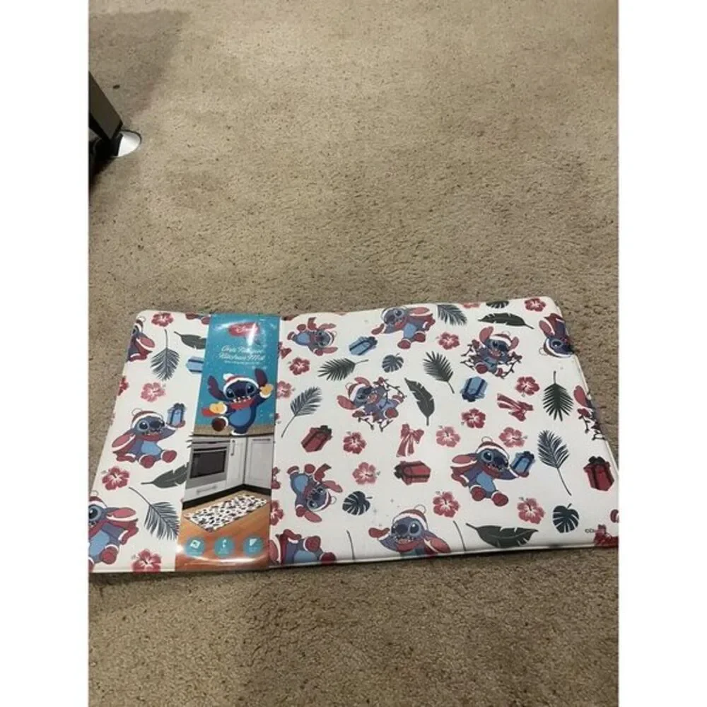Disney Stitch Christmas Anti Fatigue Kitchen Mat 18